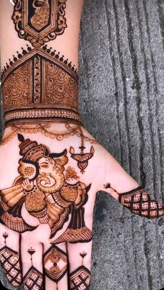 chaitra navami mehndi ganesha