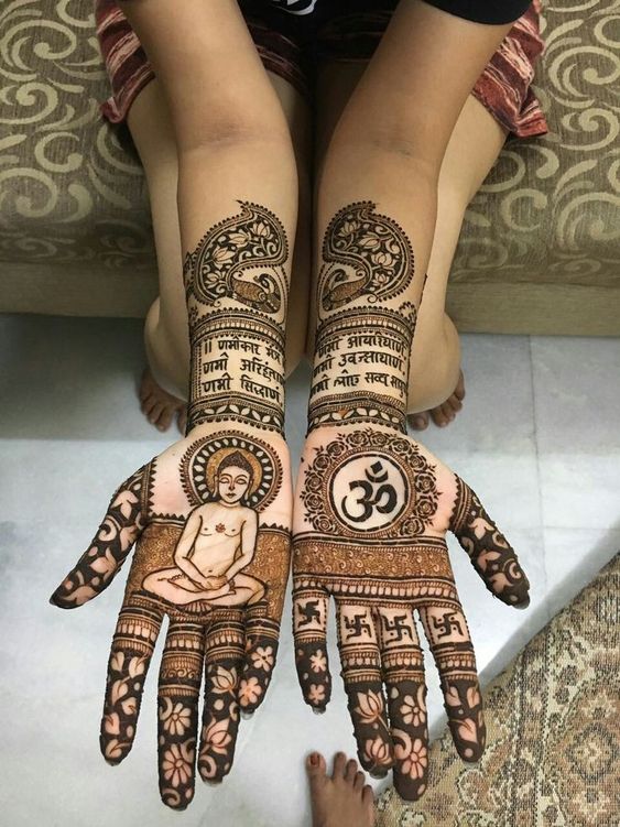 chaitra navami mehndi om