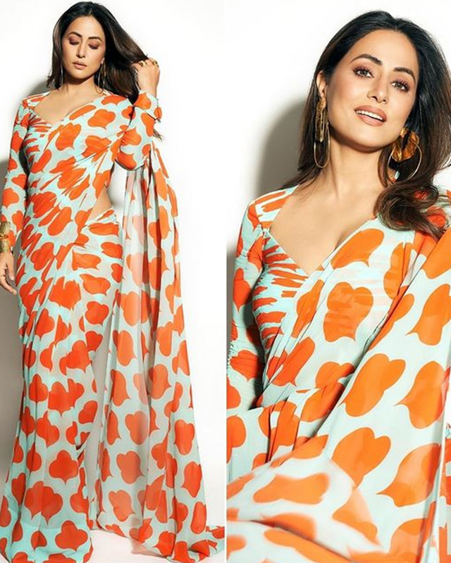 chiffon saree prints