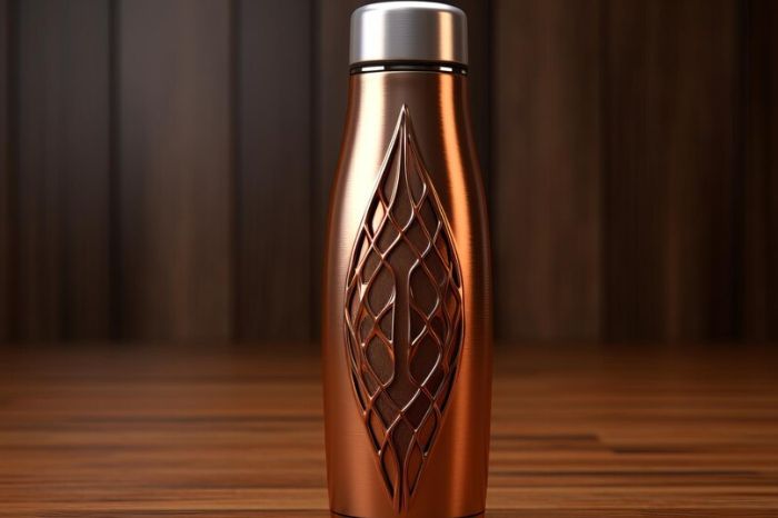 copper water bottle inside 
