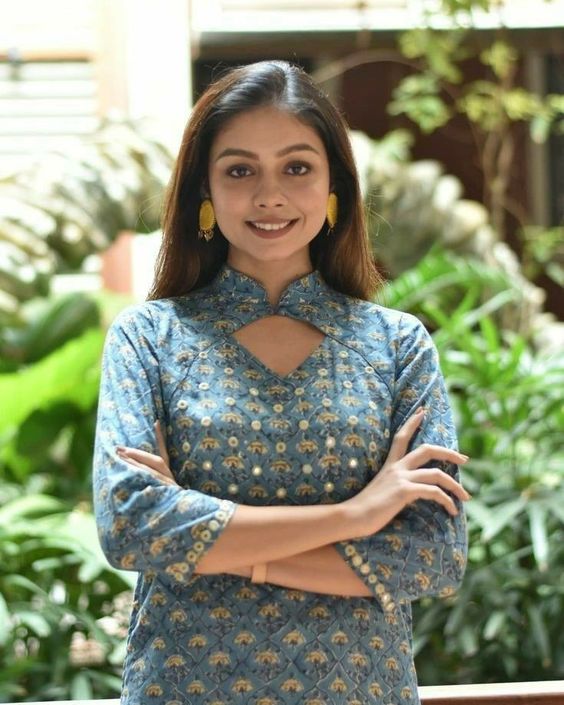 cotton kurti neck designs keyhole