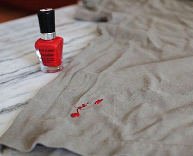 does nail polish remover work in stains