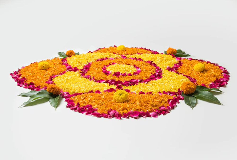 flower rangoli design