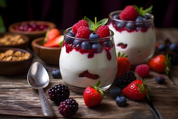 greek yoghurt with berries