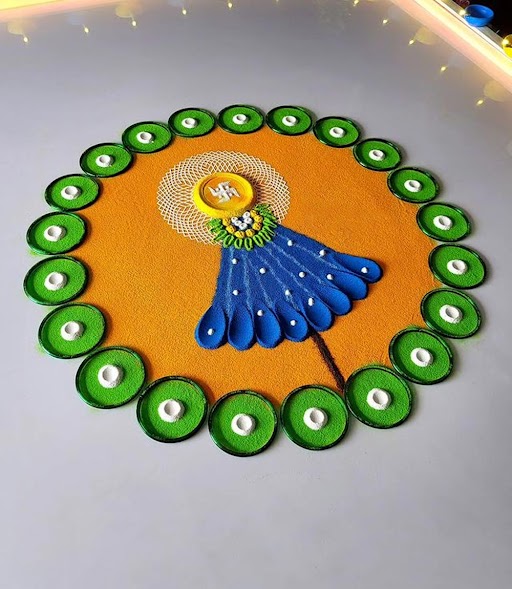 gudi padwa unique and simple rangoli design