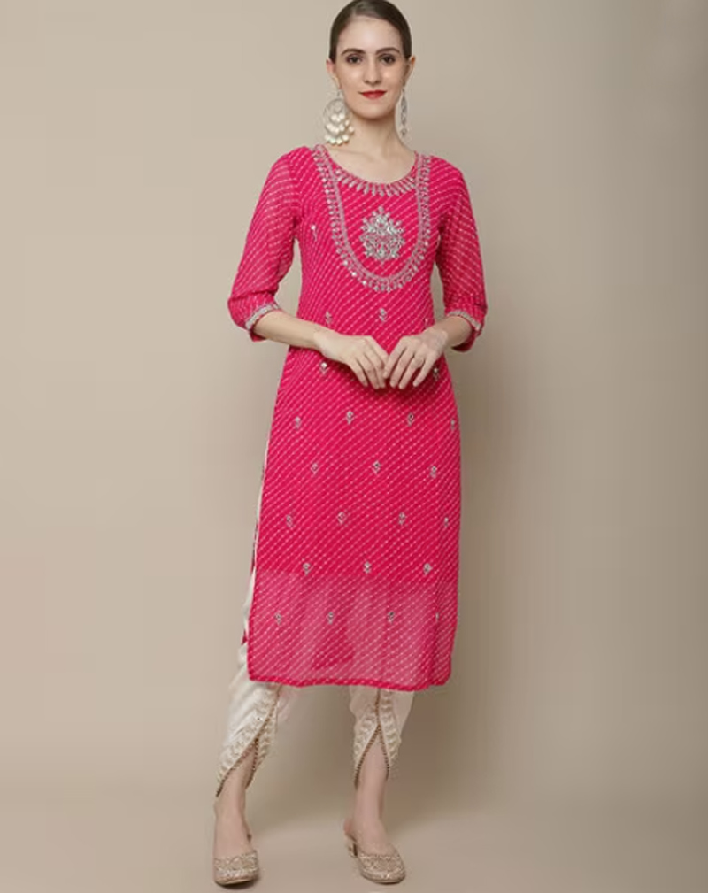 leheriya kurti design
