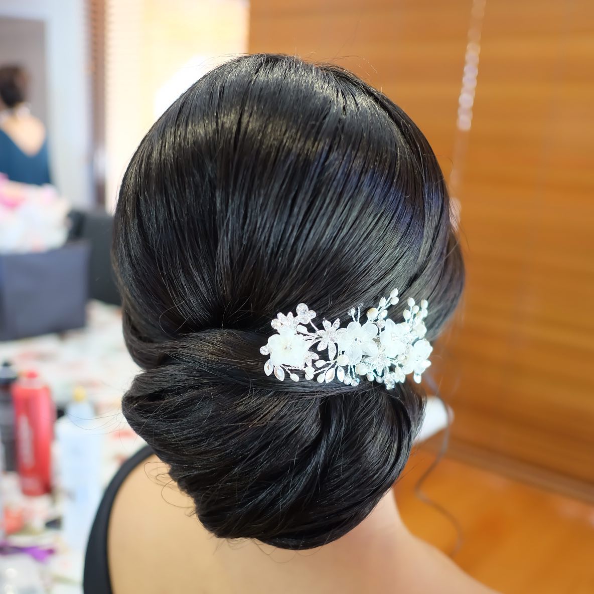 long hair hairstyles eid chignon