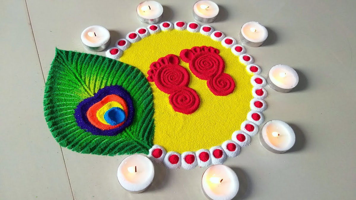 morpankh rangoli design