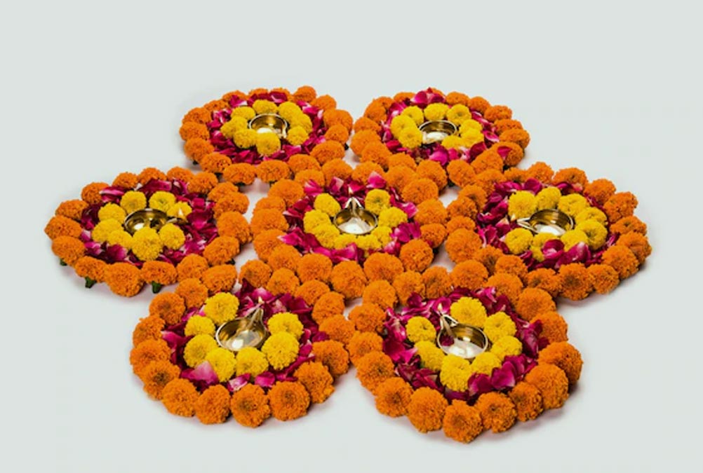 rangoli for  puja room