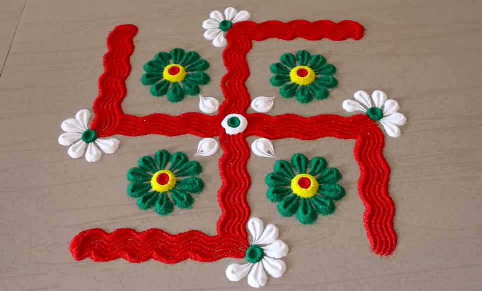 swastik rangoli