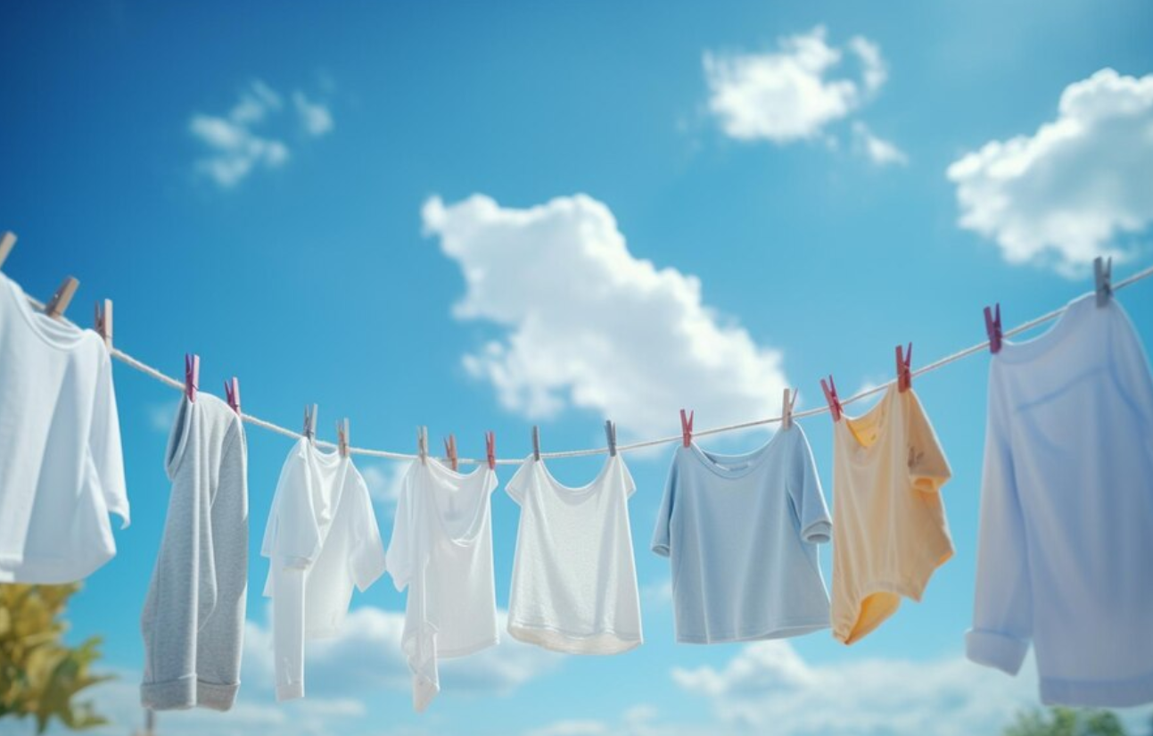 white clothes dry
