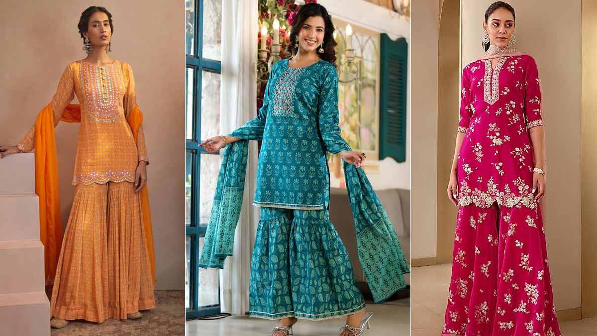 5 Beautiful Sharara Suit Designs For Rakshabandhan | HerZindagi