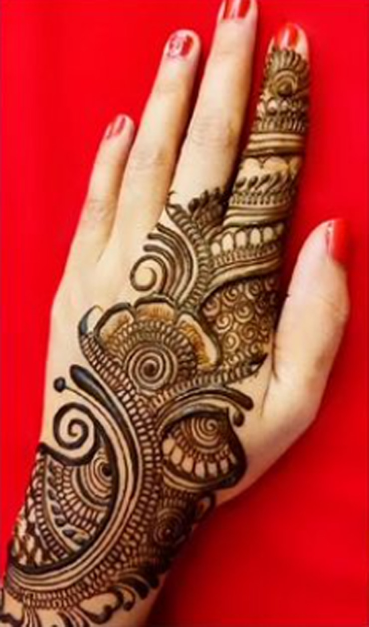 Back Hand Arabic Mehndi Design