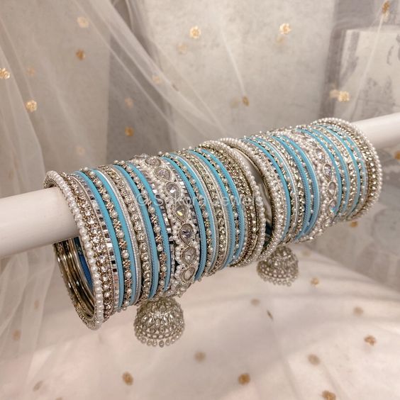 Blue Latkan Bangle Design