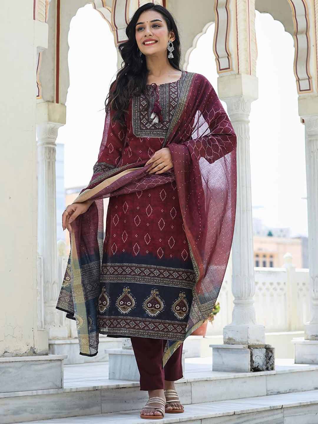 Chanderi silk suit designs