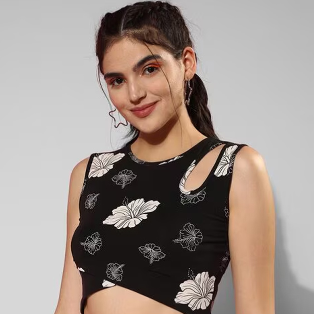 Cut out designs crop top