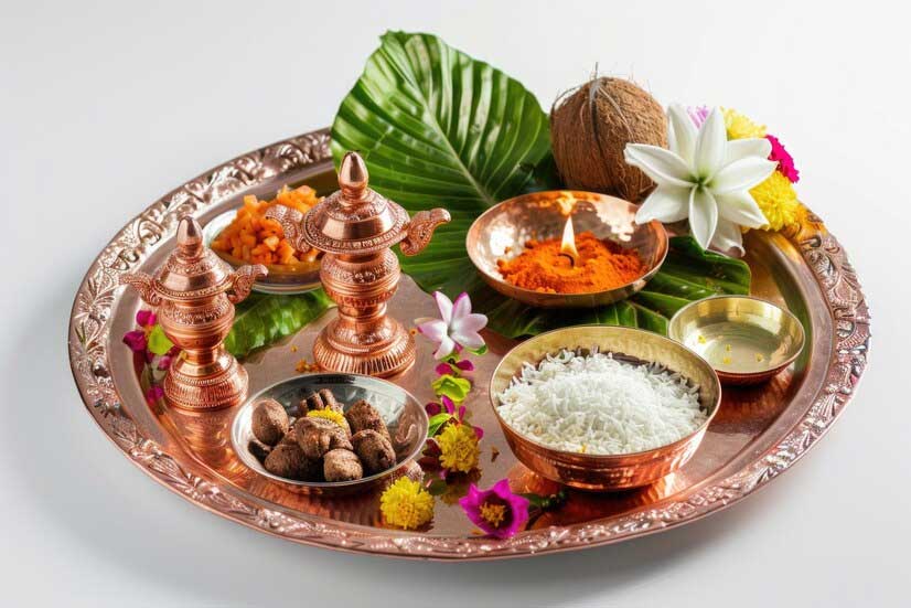 DIY pooja Thali decoration