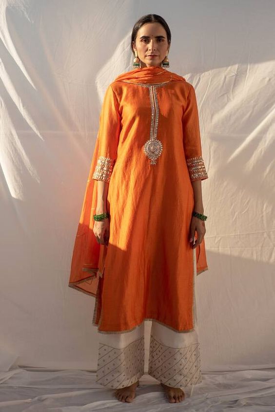 Embroidered Gota Patti Suit