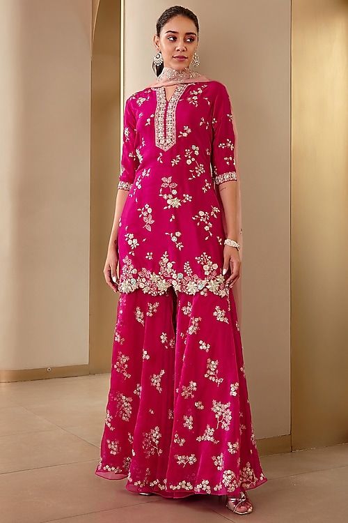 Embroidered Sharara Suit Design
