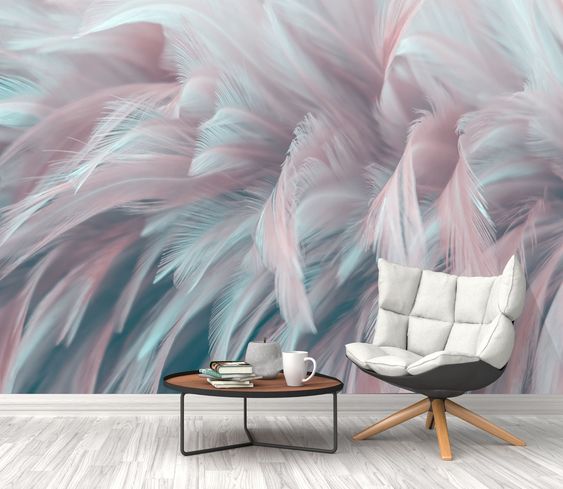Feather D Print Wall Design