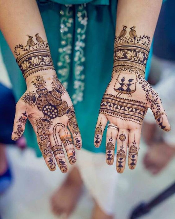 Folk Inspired Mehndi Design