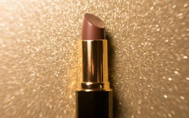 Golden brown lipstick