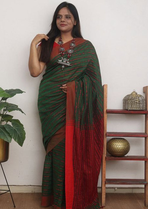 Green Handloom Bengal Cotton