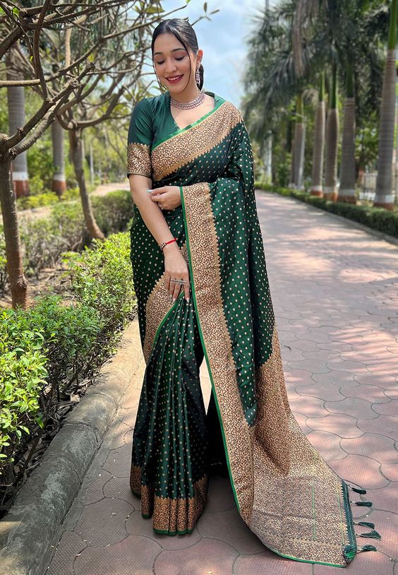 Green Original Banarasi Silk Saree