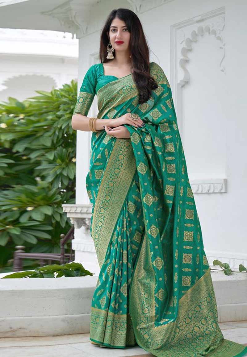 Green Silk Saree Design