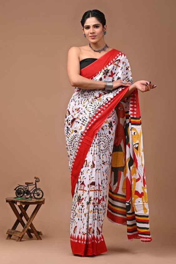 Hand Block Printed Cotton Saree
