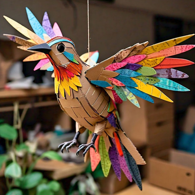 How to make paper flying bird step by step process