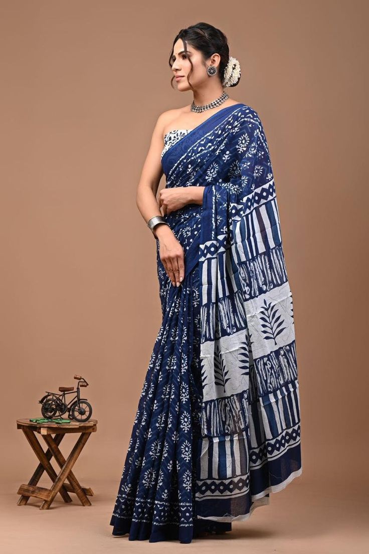 Jaipuri Cotton Mulmul Saree Design