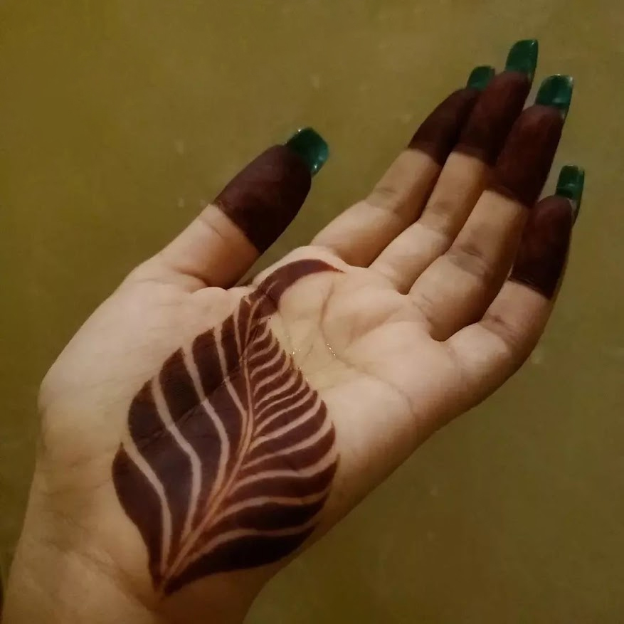 Leaf bel mehndi designs