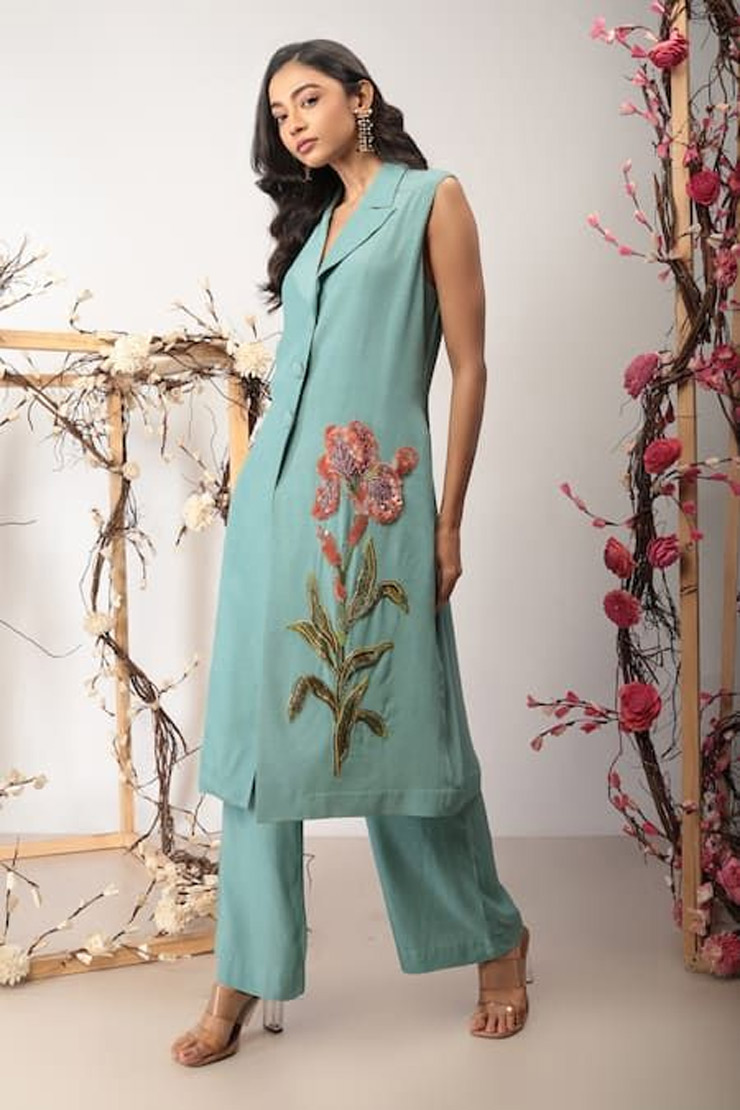 Palazzo Ankle Pant Suit Designs