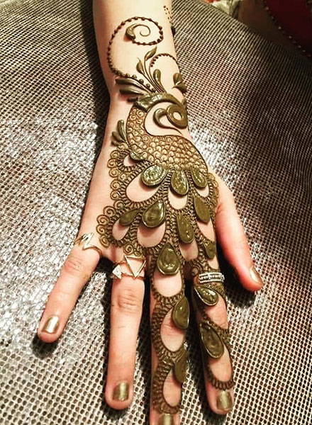 Peacock Design Mehndi