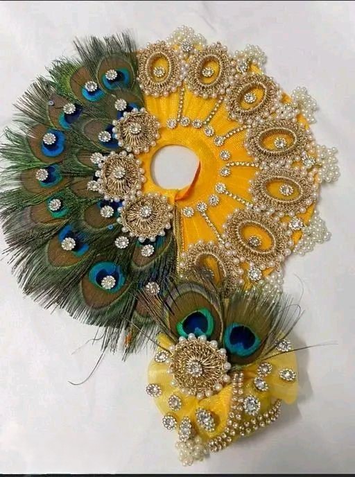 Peacock Feather Laddu Gopal Poshak Design