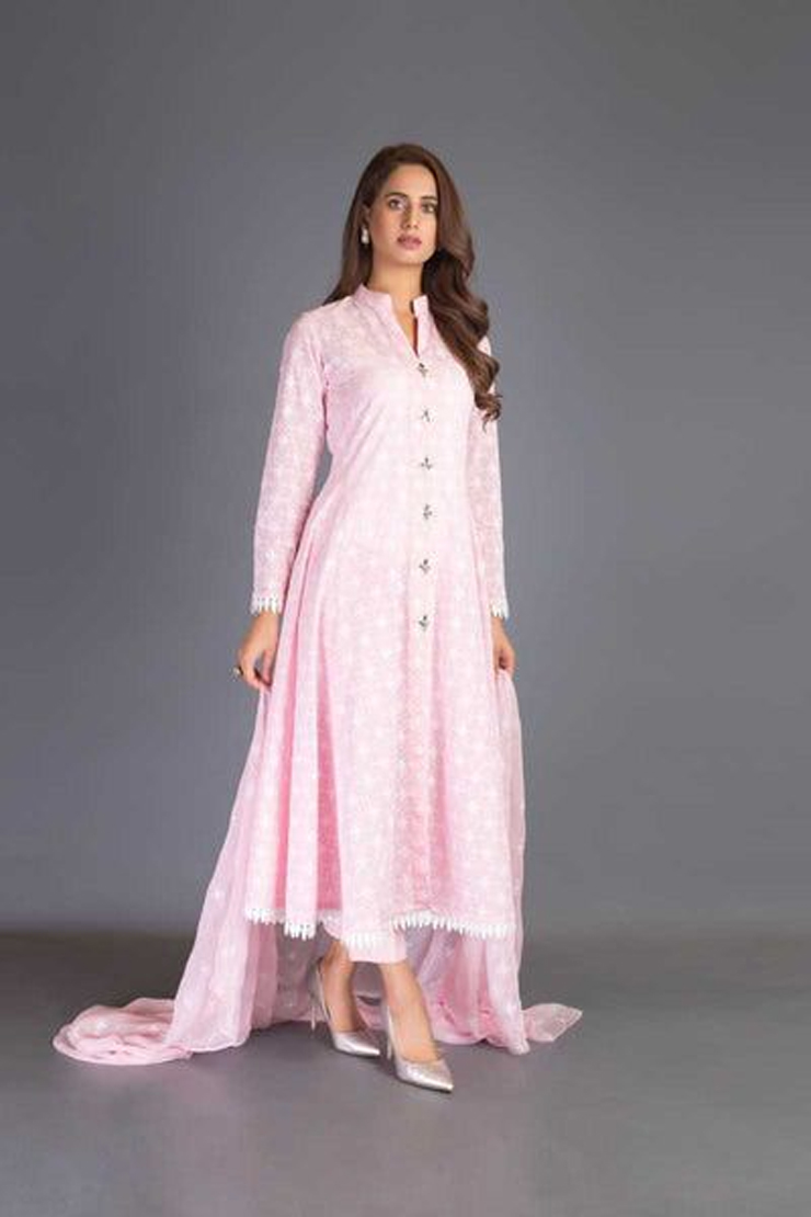Pink Chikankari Suit Design