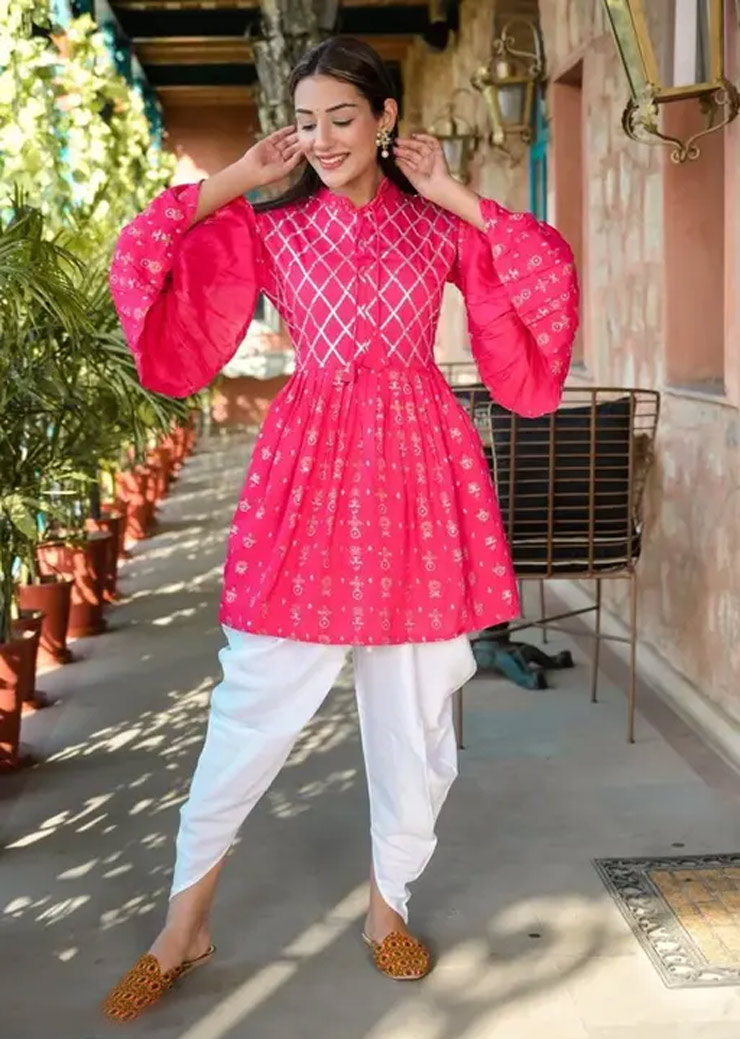 Printed Dhoti Suit Set