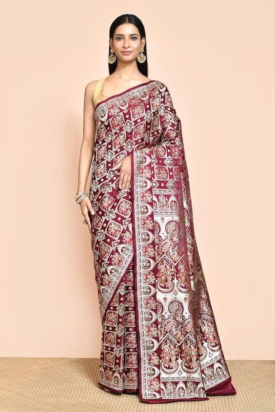 Radha Krishna Printed Saree Design