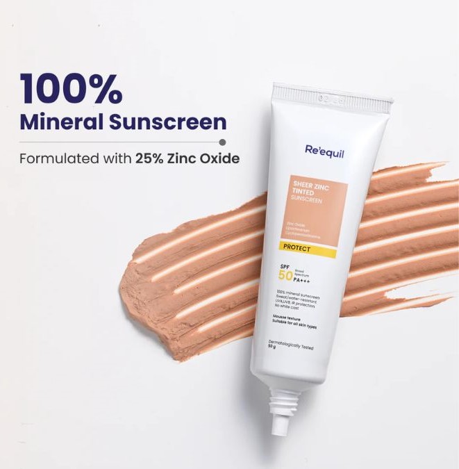 Re'equil Sheer Zinc Tinted Sunscreen
