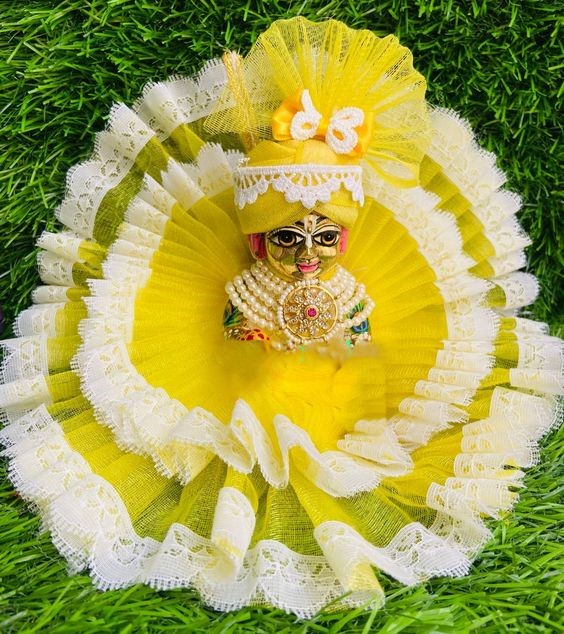 Sheer Lace Laddu Gopal Poshak