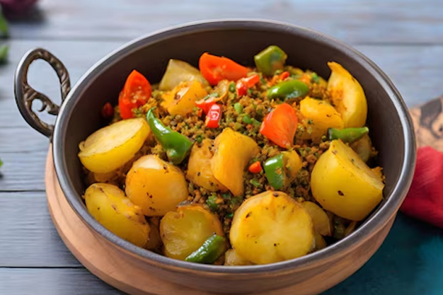 Shimla mirch and onion ki sabzi