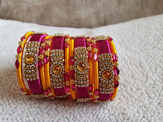 Silk Thread Bangle Design