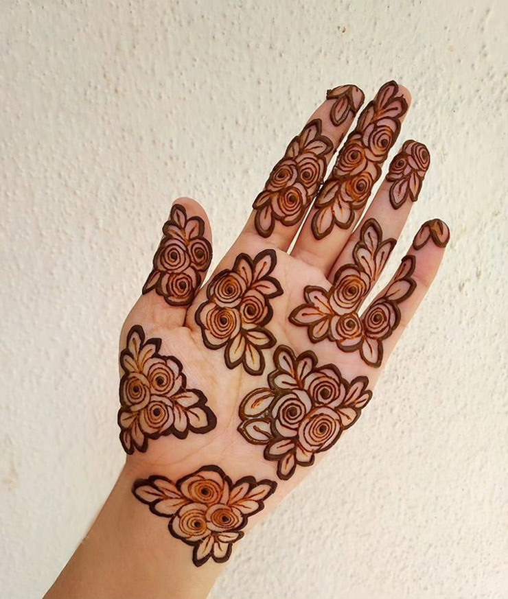 Simple Floral Mehndi Design