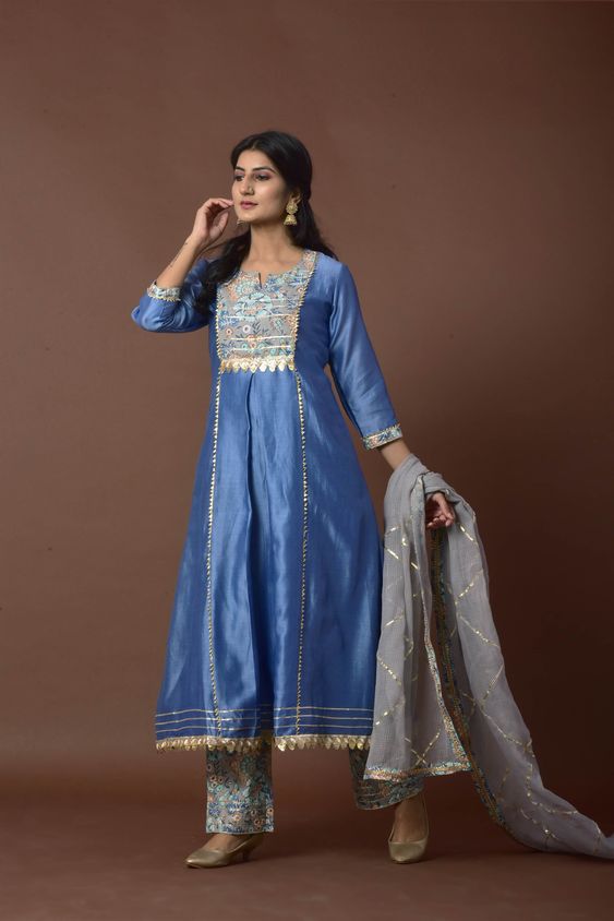 5 Blue Silk Suit Designs For Janmashtami | HerZindagi