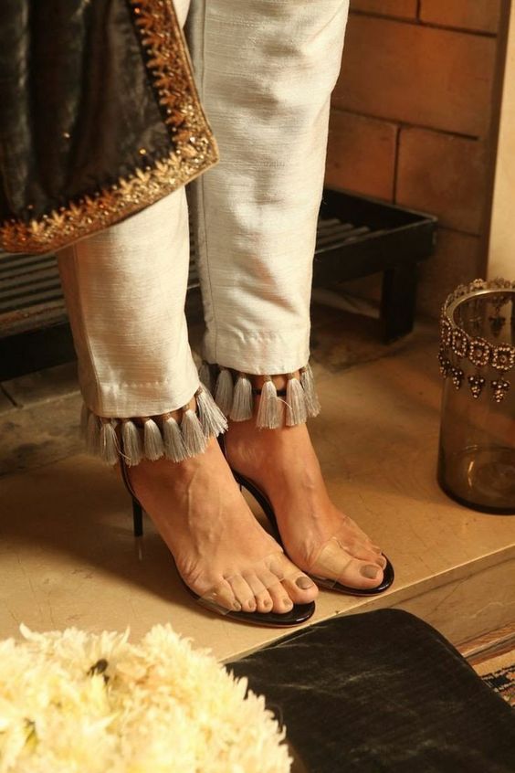 Tassel Salwar Kameez Border Design