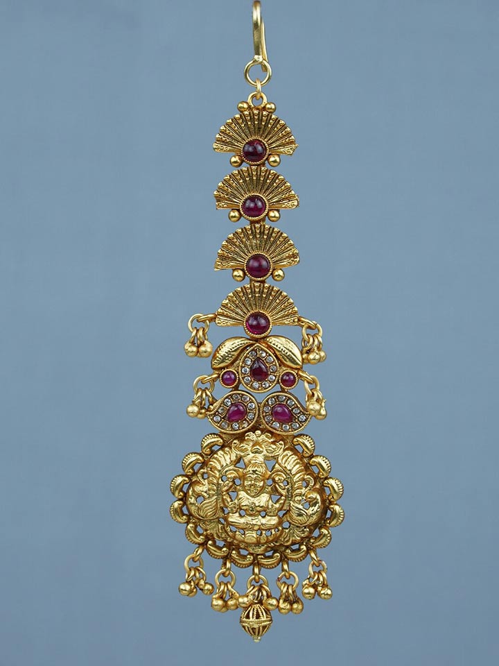 Temple jewellery maang tikka