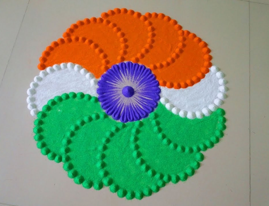 Tiranga Rangoli Designs Idea