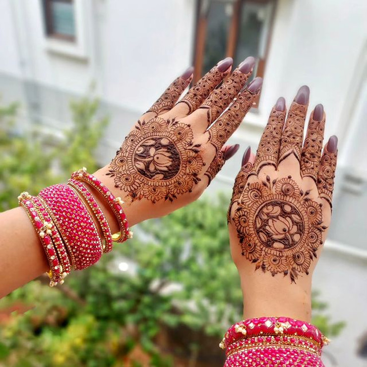 Two Hand Floral Mehndi Design