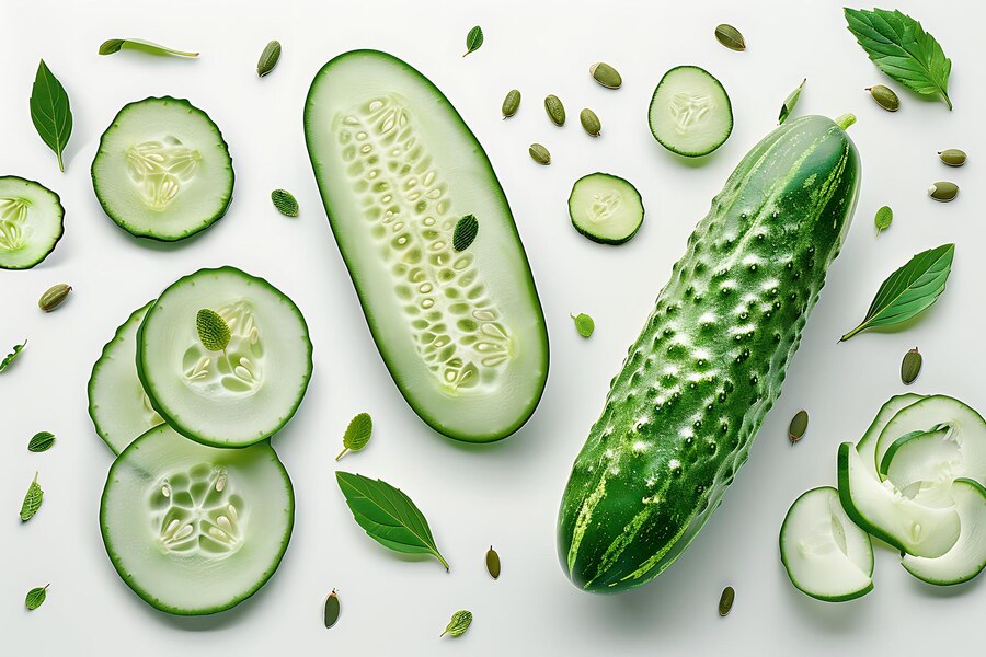 cucumbers with leaves seeds 